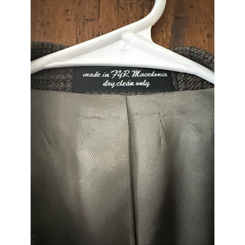 Gianfranco Ruffini 2-Button 100% Lambswool Sport‎ Coat Mens 46 R Houndstooth - Picture 7 of 8